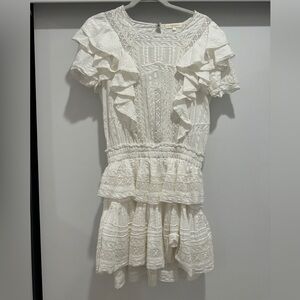 LOVESHACK FANCY Stella Heritage Mini Dress in White